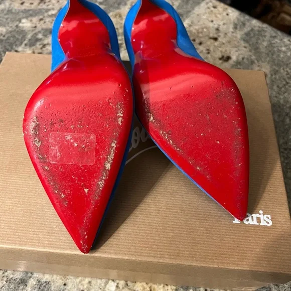 CHRISTIAN LOUBOUTIN SO KATE BLUE HEELS - Picture 4 of 7
